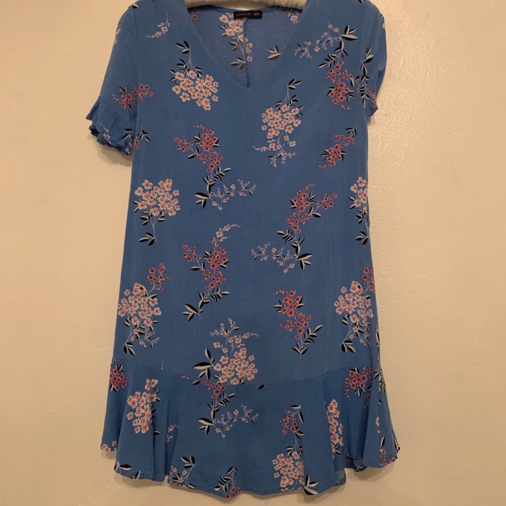 Blue mini dress
